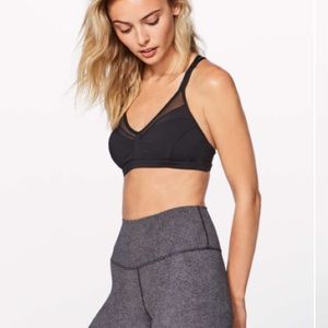 Lululemon black deep stretch bra size 6